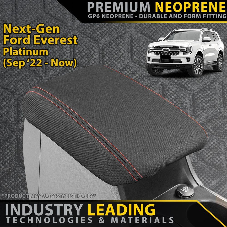 Razorback 4x4 - Ford Next - Gen Everest Platinum Premium Neoprene Console Lid (Made to Order) - 4X4OC™ | 4x4 Offroad Centre