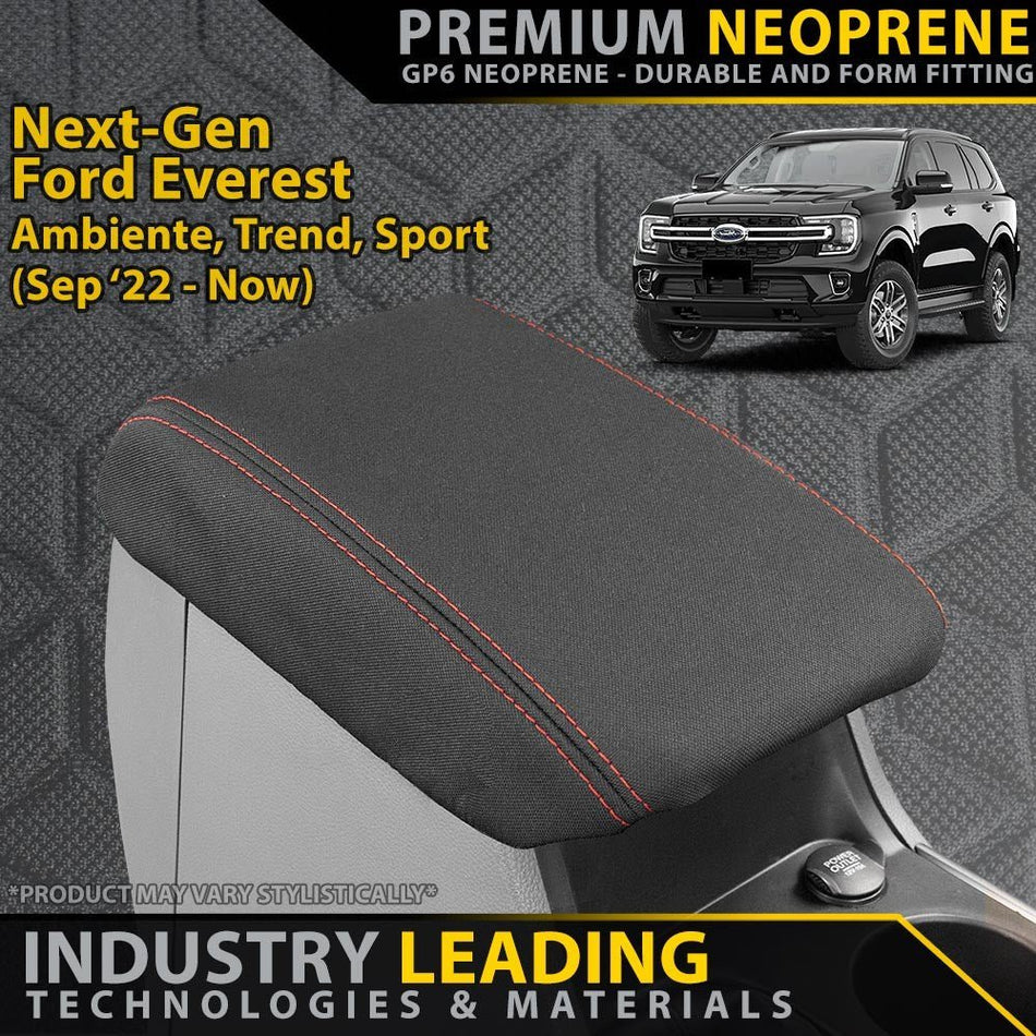 Razorback 4x4 - Ford Next - Gen Everest Premium Neoprene Console Lid (Made to Order) - 4X4OC™ | 4x4 Offroad Centre