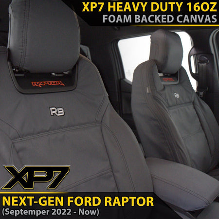 Razorback 4x4 - Ford Next - Gen Raptor Heavy Duty XP7 Canvas 2x Front Seat Covers (Made to Order) - 4X4OC™ | 4x4 Offroad Centre