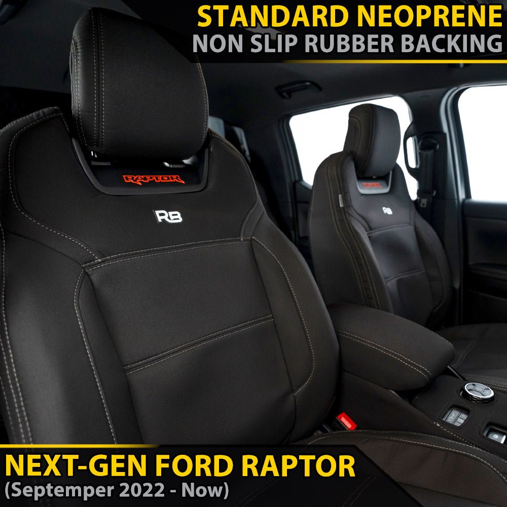 Razorback 4x4 - Ford Next - Gen Raptor Neoprene 2x Front Row Seat Covers (In Stock) - 4X4OC™ | 4x4 Offroad Centre