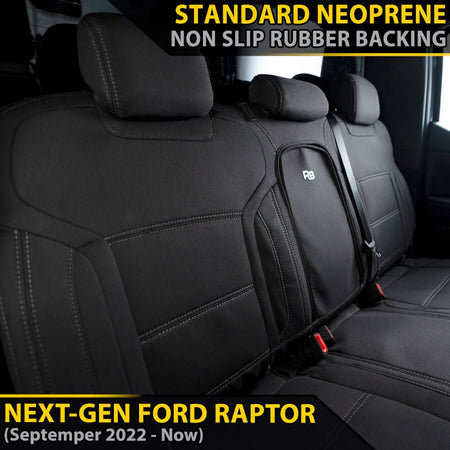 Razorback 4x4 - Ford Next - Gen Raptor Neoprene Rear Row Seat Covers (In Stock) - 4X4OC™ | 4x4 Offroad Centre