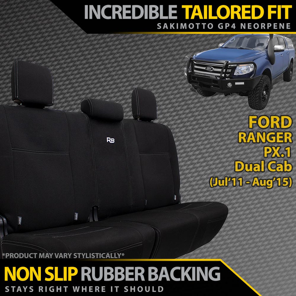 Razorback 4x4 - Ford Ranger PX I Neoprene Rear Row Seat Covers (Available) - 4X4OC™ | 4x4 Offroad Centre