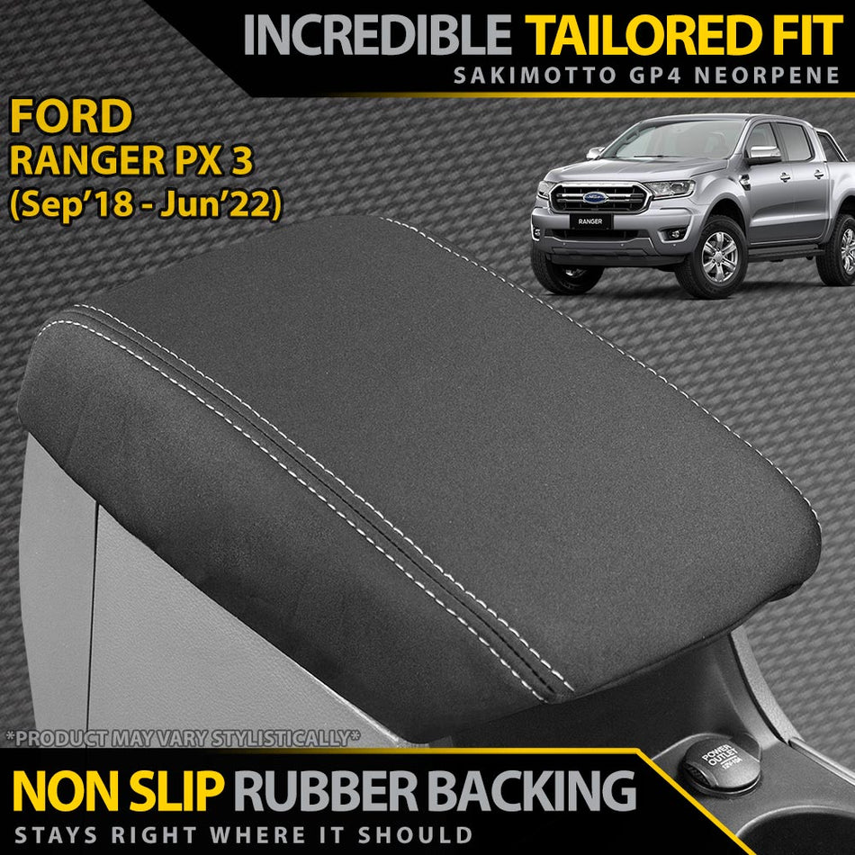 Razorback 4x4 - Ford Ranger PX III Neoprene Armrest Console Lid (Available) - 4X4OC™ | 4x4 Offroad Centre