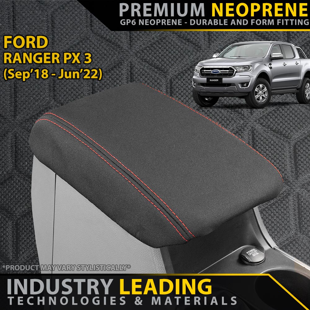 Razorback 4x4 - Ford Ranger PX III Premium Neoprene Console Lid (Available) - 4X4OC™ | 4x4 Offroad Centre