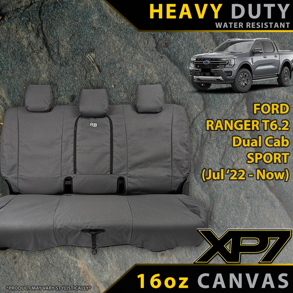 Razorback 4x4 - Ford Ranger T6.2 Sport XP7 Rear Row Seat Covers (Available) - 4X4OC™ | 4x4 Offroad Centre