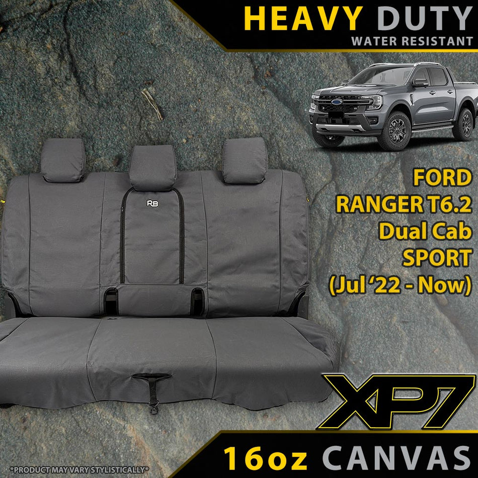 Razorback 4x4 - Ford Ranger T6.2 Sport XP7 Rear Row Seat Covers (Available) - 4X4OC™ | 4x4 Offroad Centre