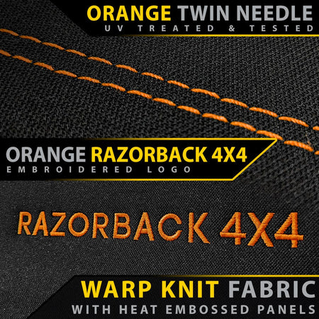 Razorback 4x4 - Ford Ranger T6.2 Wildtrak Premium Neoprene 2x Front Row Seat Covers (Made to Order) - 4X4OC™ | 4x4 Offroad Centre