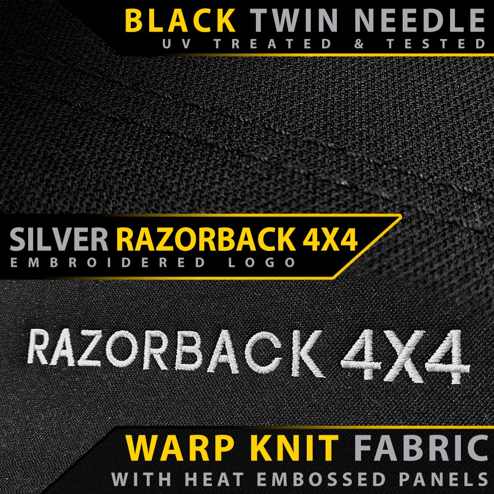 Razorback 4x4 - Ford Ranger T6.2 Wildtrak Premium Neoprene 2x Front Row Seat Covers (Made to Order) - 4X4OC™ | 4x4 Offroad Centre