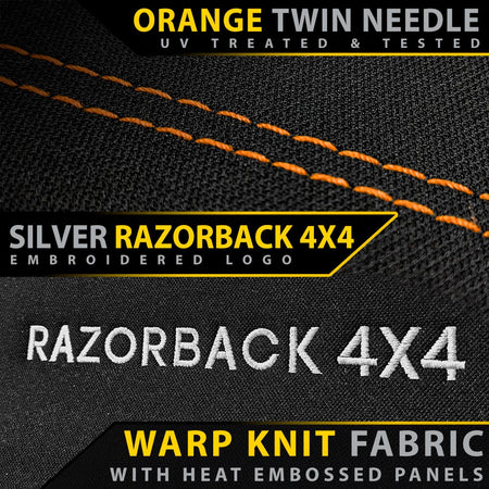 Razorback 4x4 - Ford Ranger T6.2 Wildtrak Premium Neoprene 2x Front Row Seat Covers (Made to Order) - 4X4OC™ | 4x4 Offroad Centre