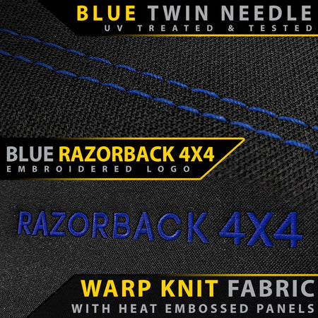 Razorback 4x4 - Ford Ranger T6.2 Wildtrak Premium Neoprene 2x Front Row Seat Covers (Made to Order) - 4X4OC™ | 4x4 Offroad Centre