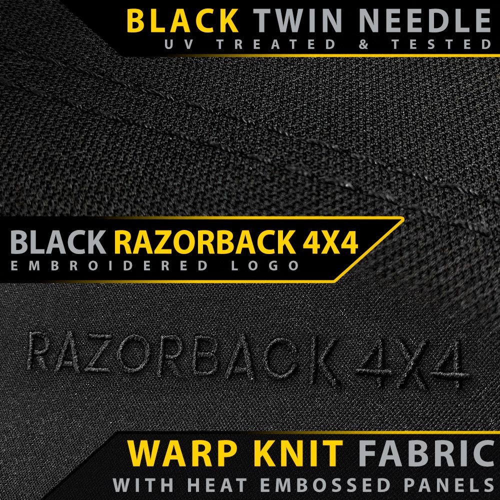 Razorback 4x4 - Ford Ranger T6.2 Wildtrak Premium Neoprene 2x Front Row Seat Covers (Made to Order) - 4X4OC™ | 4x4 Offroad Centre