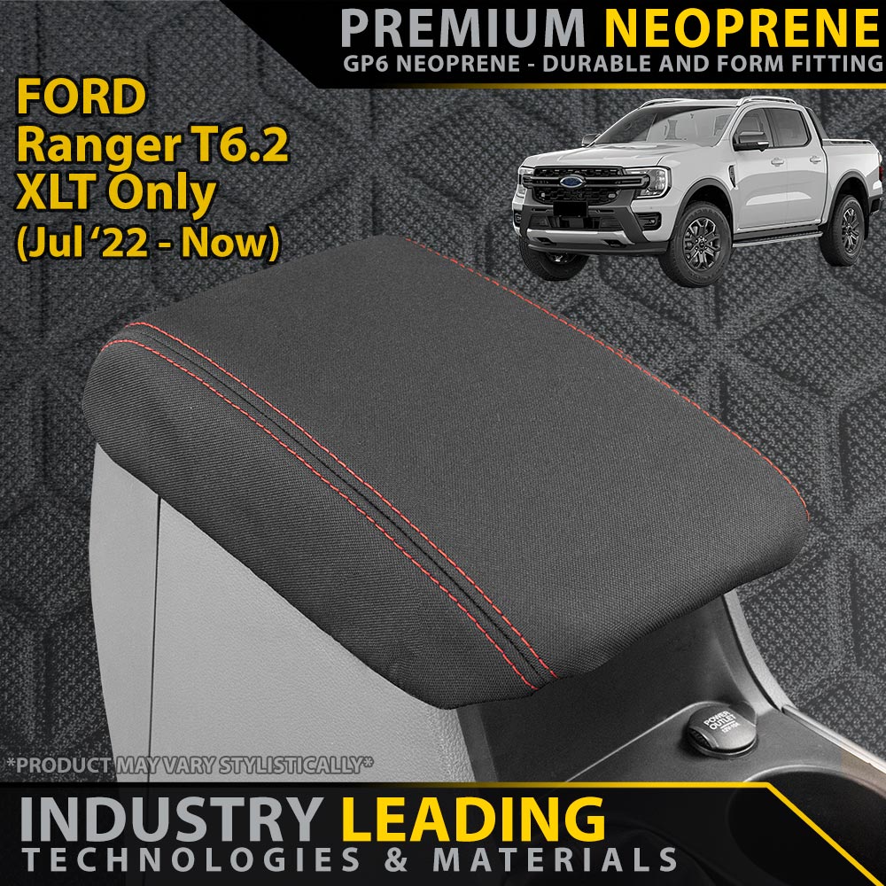 Razorback 4x4 - Ford Ranger T6.2 XLT Premium Neoprene Console Lid (Available) - 4X4OC™ | 4x4 Offroad Centre