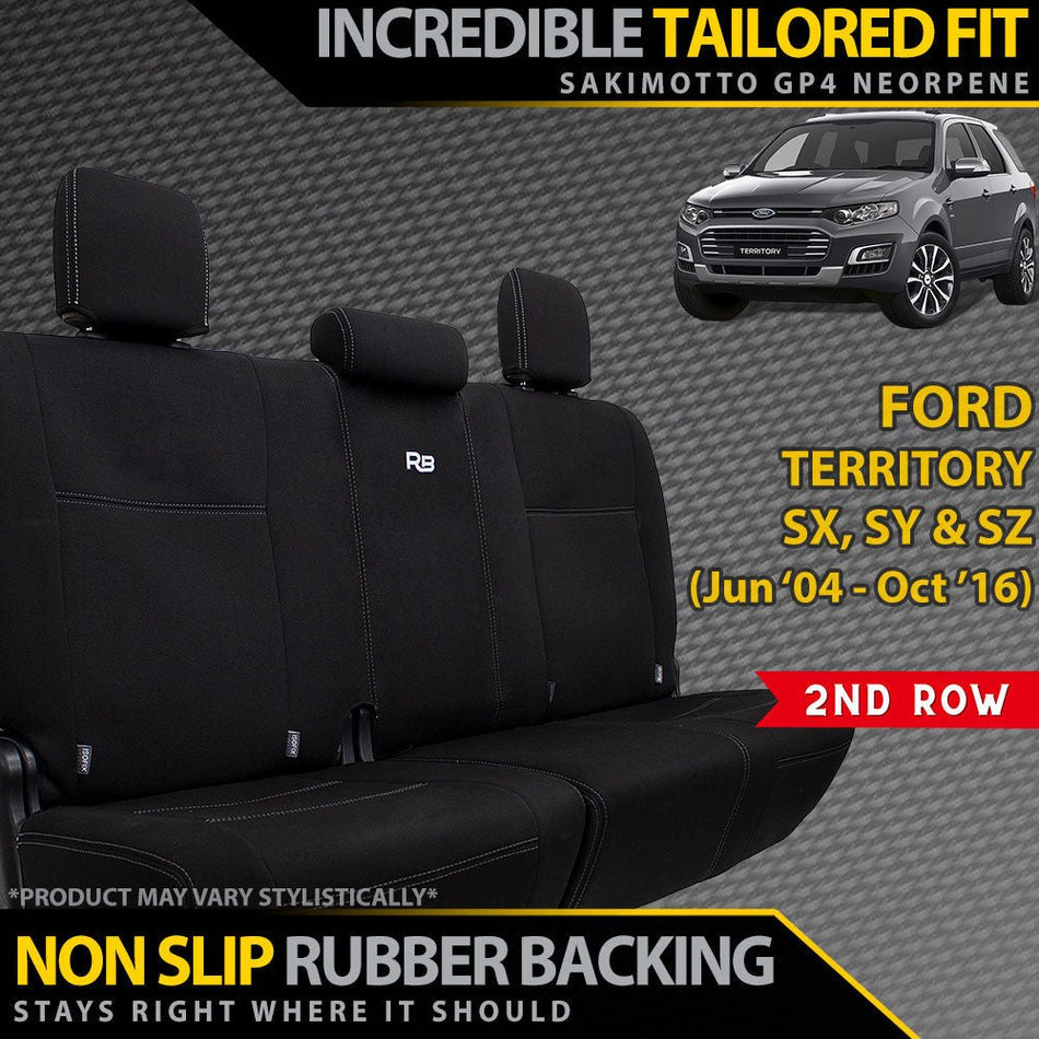 Razorback 4x4 - Ford Territory Neoprene 2nd row seat covers (Made to order) - 4X4OC™ | 4x4 Offroad Centre