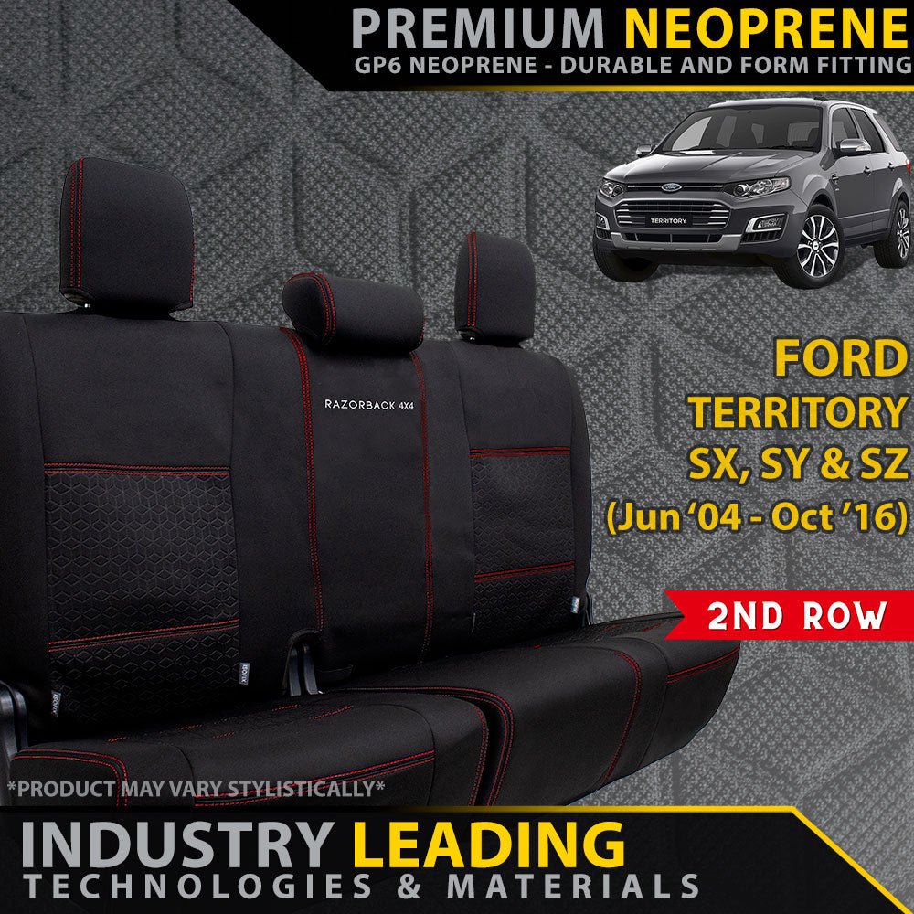 Razorback 4x4 - Ford Territory Premium Neoprene 2nd Row Seat Covers (Made to order) - 4X4OC™ | 4x4 Offroad Centre