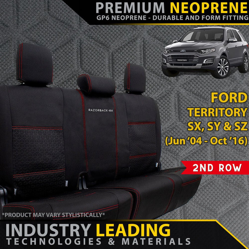 Razorback 4x4 - Ford Territory Premium Neoprene 2nd Row Seat Covers (Made to order) - 4X4OC™ | 4x4 Offroad Centre