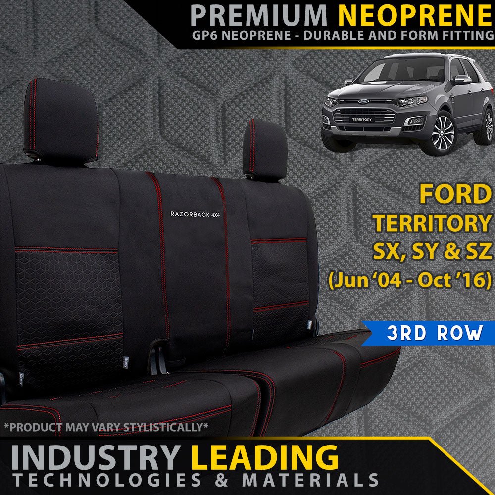 Razorback 4x4 - Ford Territory Premium Neoprene 3rd Row Seat Covers (Made to order) - 4X4OC™ | 4x4 Offroad Centre