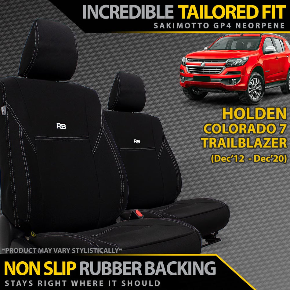Razorback 4x4 - Holden Colorado 7/Trailblazer Neoprene 2x Front Seat Covers (Available) - 4X4OC™ | 4x4 Offroad Centre
