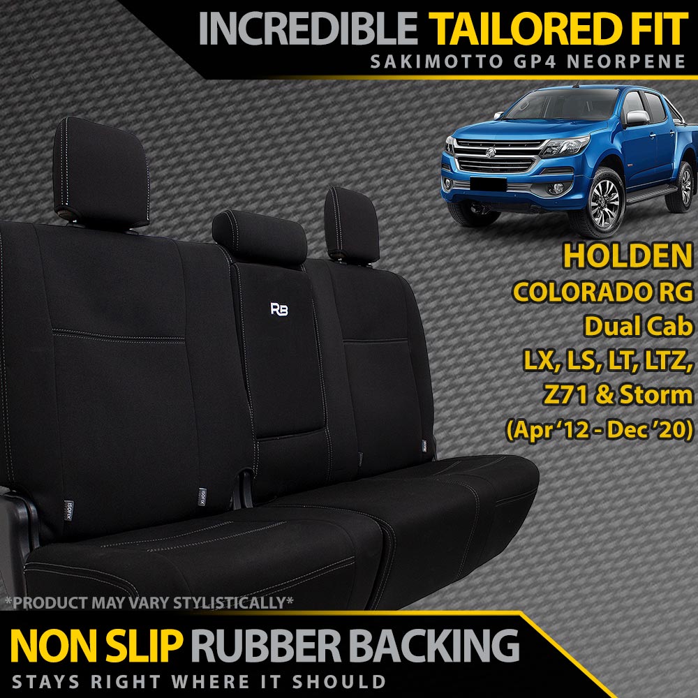 Razorback 4x4 - Holden Colorado RG Neoprene Rear Seat Covers (in stock) - 4X4OC™ | 4x4 Offroad Centre