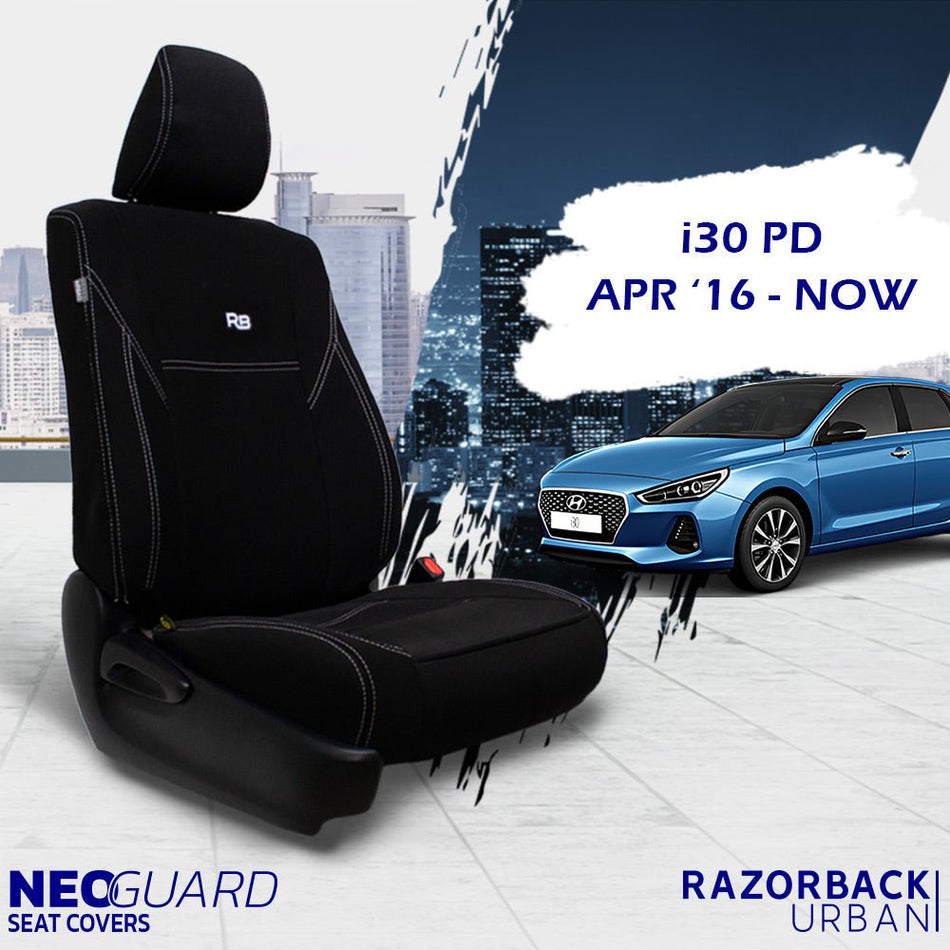 Razorback 4x4 - Hyundai i30 3rd PD GenNeoprene 2x Front Row Seat Covers (In Stock) - 4X4OC™ | 4x4 Offroad Centre