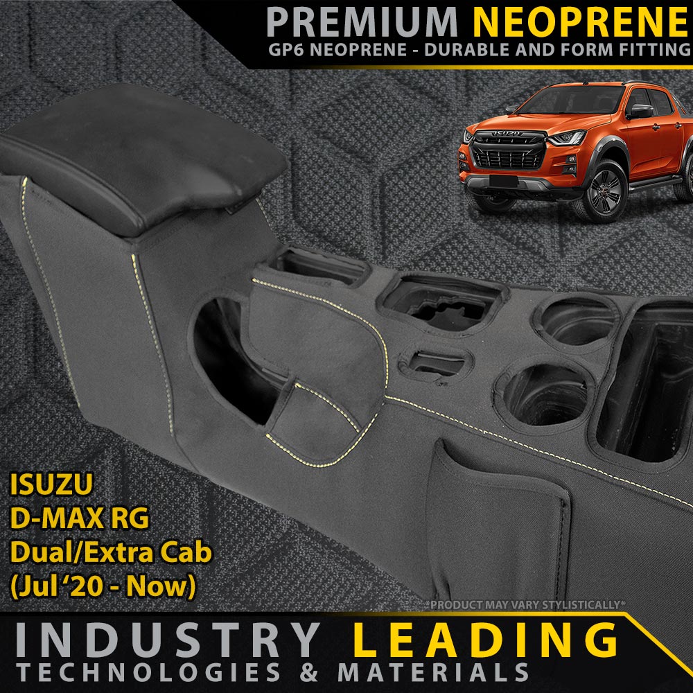 Razorback 4x4 - Isuzu D - MAX RG AUTO/MAN Premium Neoprene Console Organiser (Available) - 4X4OC™ | 4x4 Offroad Centre