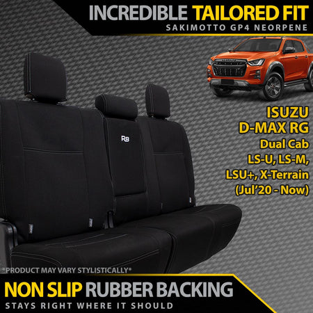 Razorback 4x4 - Isuzu D - MAX RG Neoprene Rear Row Seat Covers (Available) - 4X4OC™ | 4x4 Offroad Centre