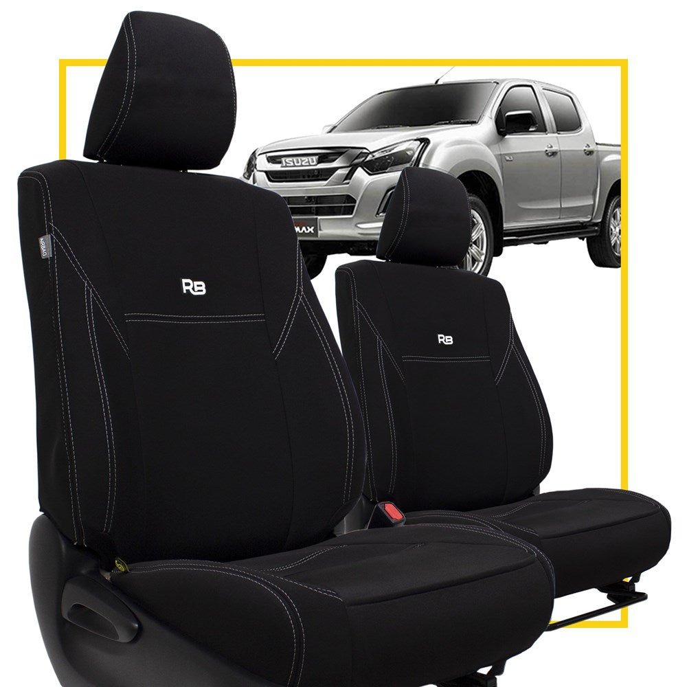 Razorback 4x4 - Isuzu D - MAX RT Neoprene 2x Front Seat Covers (No Logo) - 4X4OC™ | 4x4 Offroad Centre