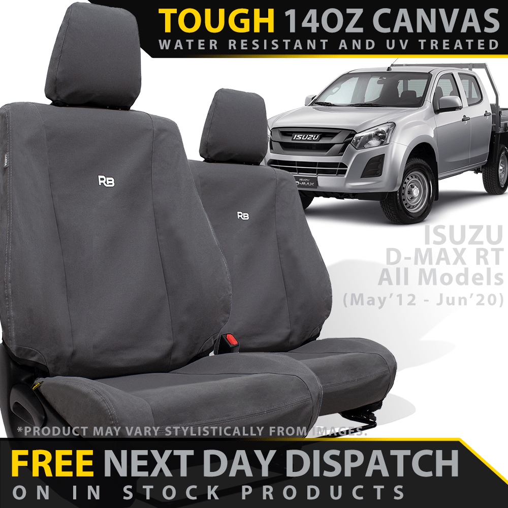 Razorback 4x4 - Isuzu D - MAX RT Retro Canvas 2x Front Seat Covers (Available) - 4X4OC™ | 4x4 Offroad Centre