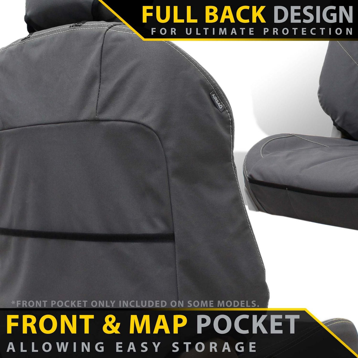 Razorback 4x4 - Isuzu D - MAX RT Retro Canvas 2x Front Seat Covers (Available) - 4X4OC™ | 4x4 Offroad Centre