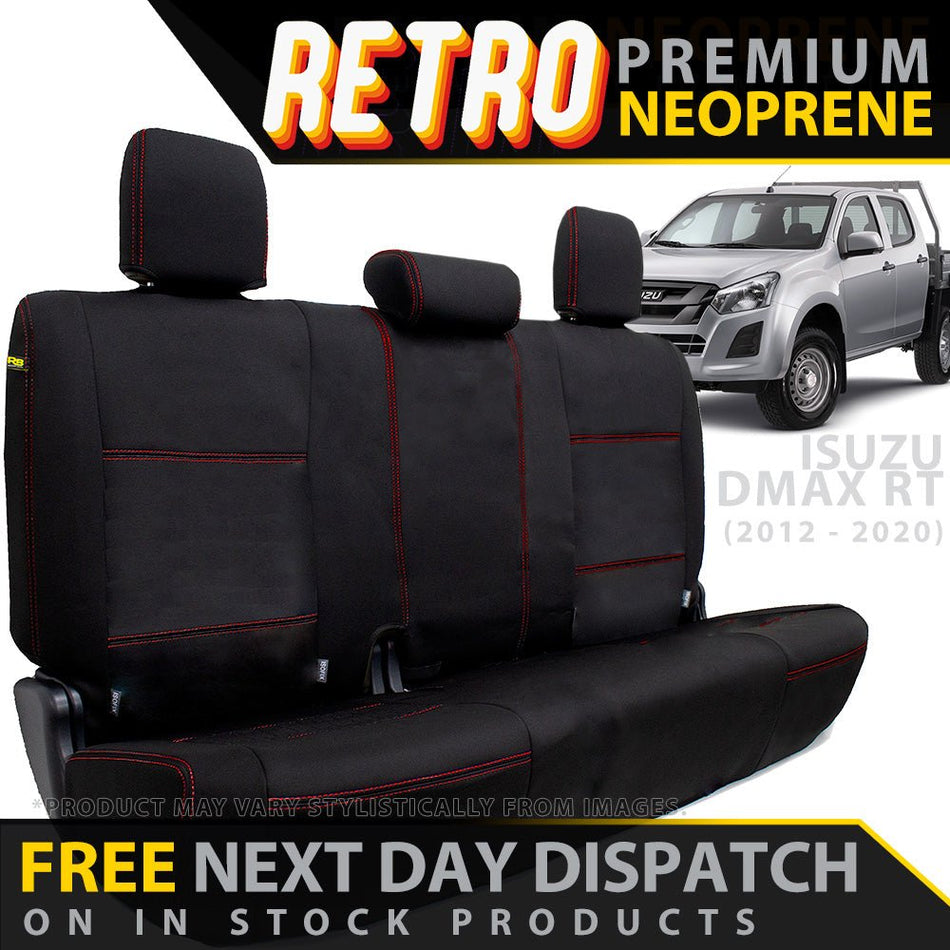 Razorback 4x4 - Isuzu D - MAX RT Retro Premium Rear Row Seat Covers (In Stock) - 4X4OC™ | 4x4 Offroad Centre