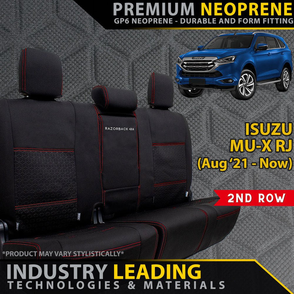 Razorback 4x4 - Isuzu MU - X RJ Premium Neoprene 2nd Row Seat Covers (Made to Order) - 4X4OC™ | 4x4 Offroad Centre