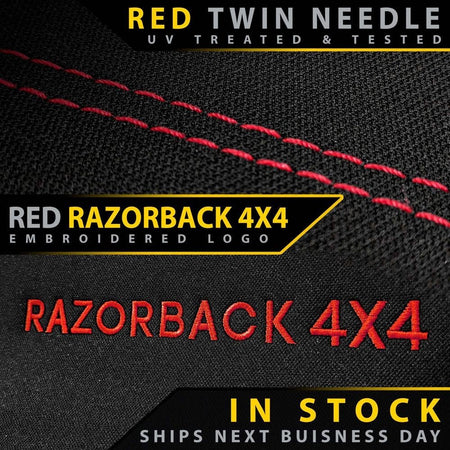 Razorback 4x4 - Isuzu MU - X RJ Premium Neoprene 2x Front Seat Covers (In Stock) - 4X4OC™ | 4x4 Offroad Centre