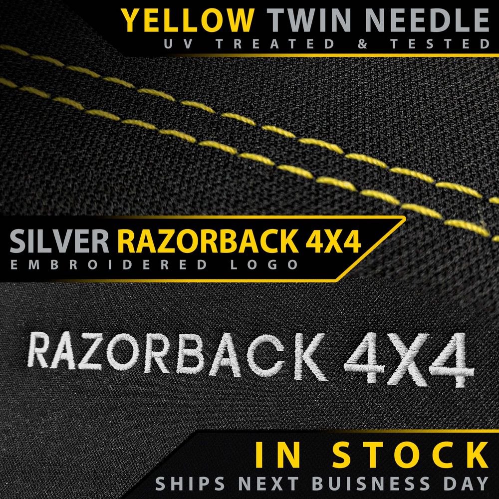 Razorback 4x4 - Isuzu MU - X RJ Premium Neoprene 2x Front Seat Covers (In Stock) - 4X4OC™ | 4x4 Offroad Centre