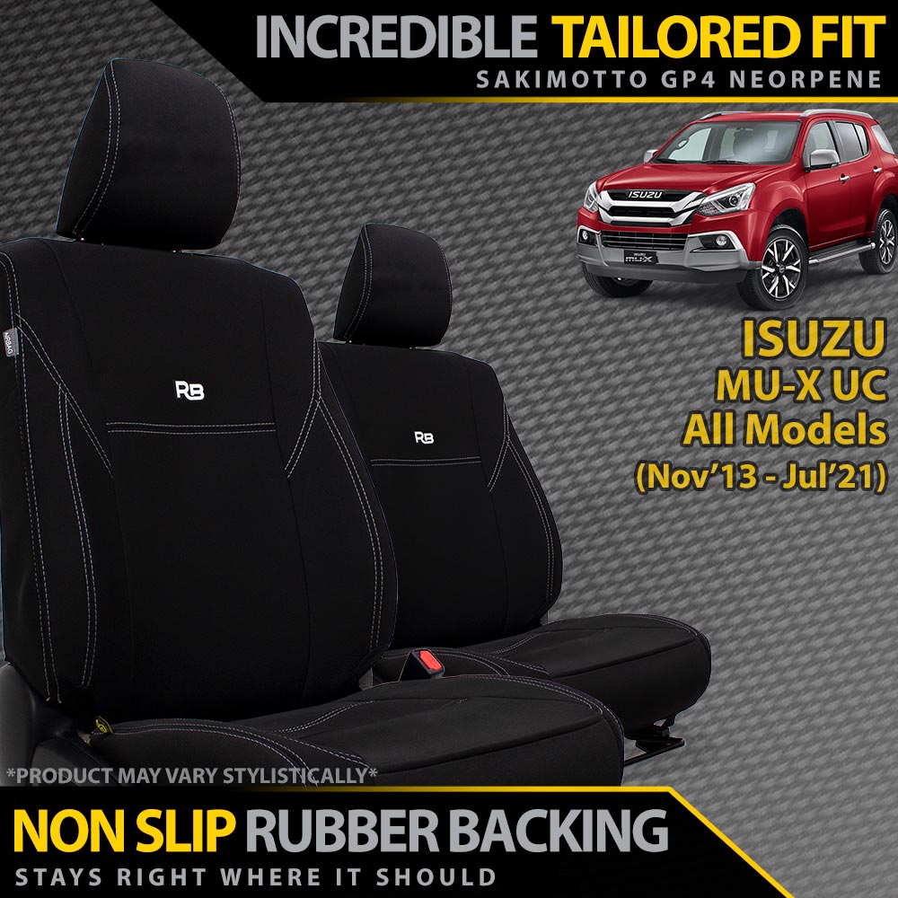 Razorback 4x4 - Isuzu MU - X UC Neoprene 2x Front Seat Covers (Made to Order) - 4X4OC™ | 4x4 Offroad Centre