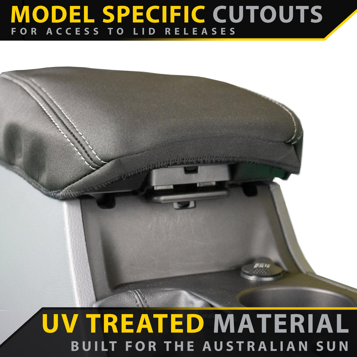 Razorback 4x4 - Isuzu MU - X UC Premium Neoprene Console Lid (Made to Order) - 4X4OC™ | 4x4 Offroad Centre