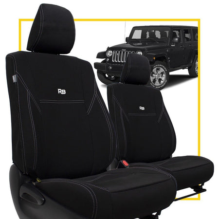 Razorback 4x4 - Jeep Wrangler JK Neoprene 2x Front Seat Covers (No Logo) - 4X4OC™ | 4x4 Offroad Centre