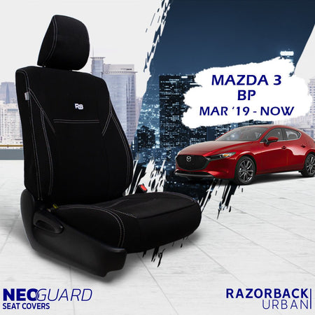 Razorback 4x4 - Mazda 3 BP Neoprene 2x Front Row Seat Covers (in stock) - 4X4OC™ | 4x4 Offroad Centre