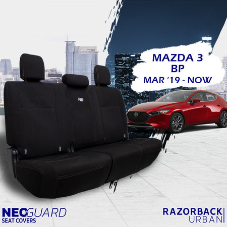 Razorback 4x4 - Mazda 3 BP Neoprene Rear Row Seat Covers (In Stock) - 4X4OC™ | 4x4 Offroad Centre