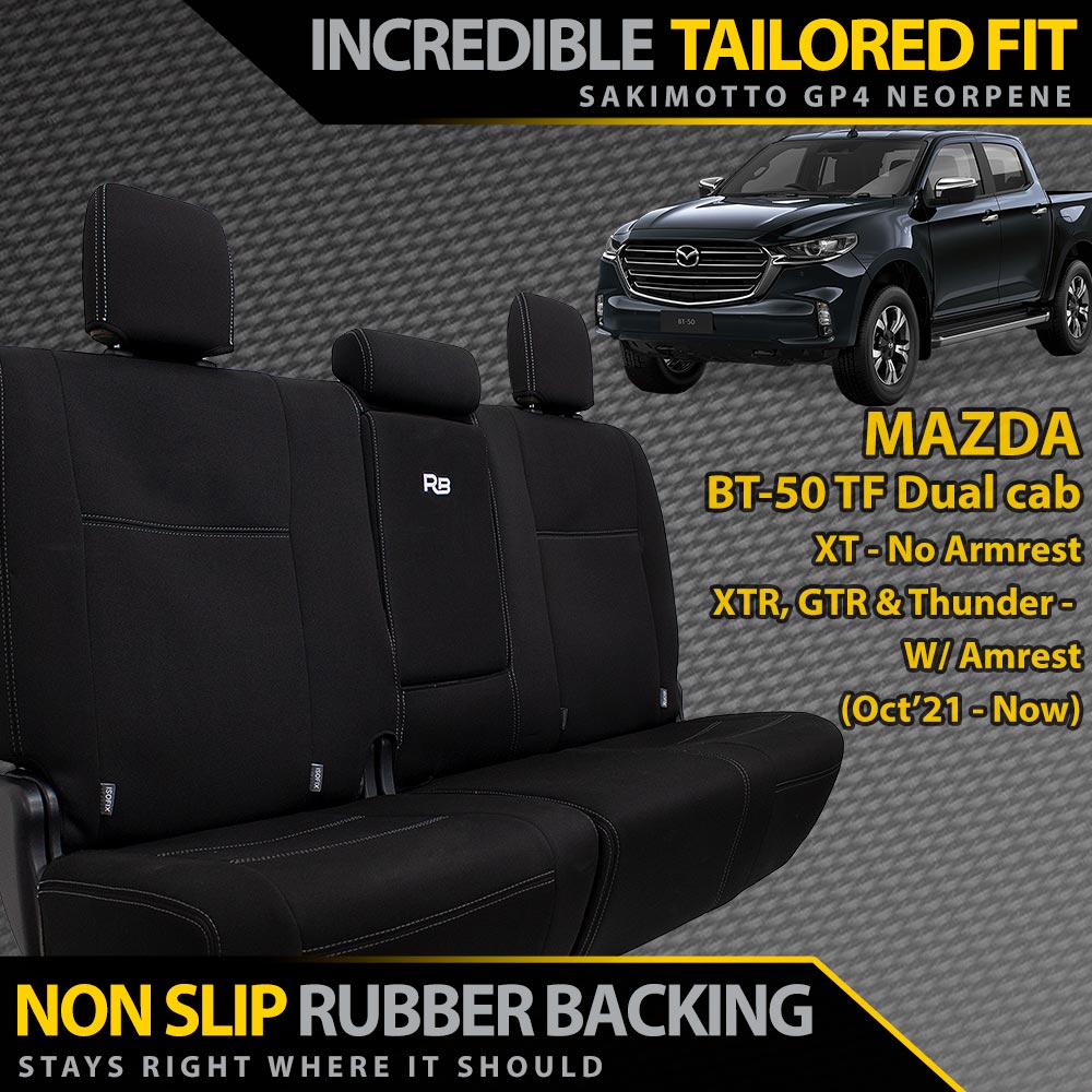 Razorback 4x4 - Mazda BT - 50 TF Neoprene Rear Row Seat Covers (Available) - 4X4OC™ | 4x4 Offroad Centre