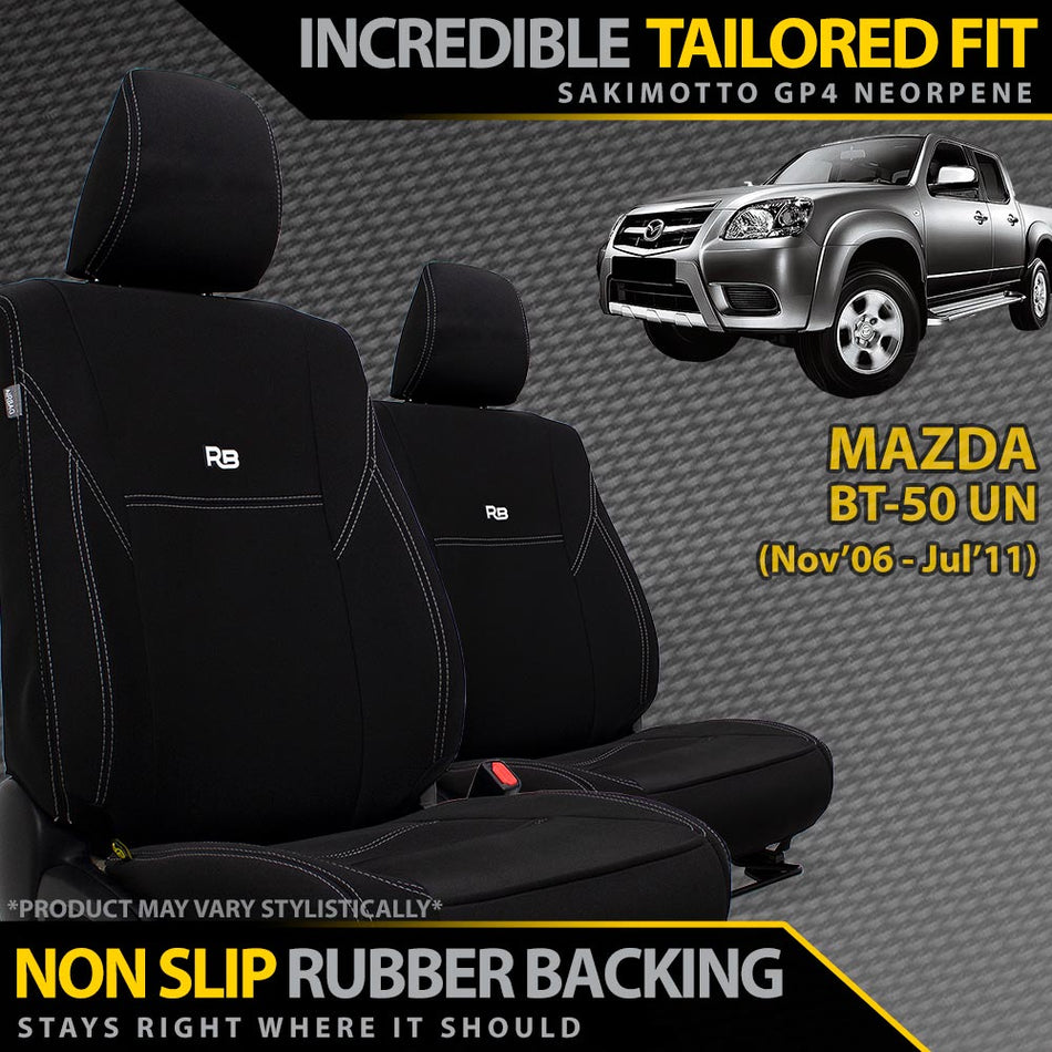 Razorback 4x4 - Mazda BT - 50 UN Neoprene 2x Front Seat Covers (Made to Order) - 4X4OC™ | 4x4 Offroad Centre