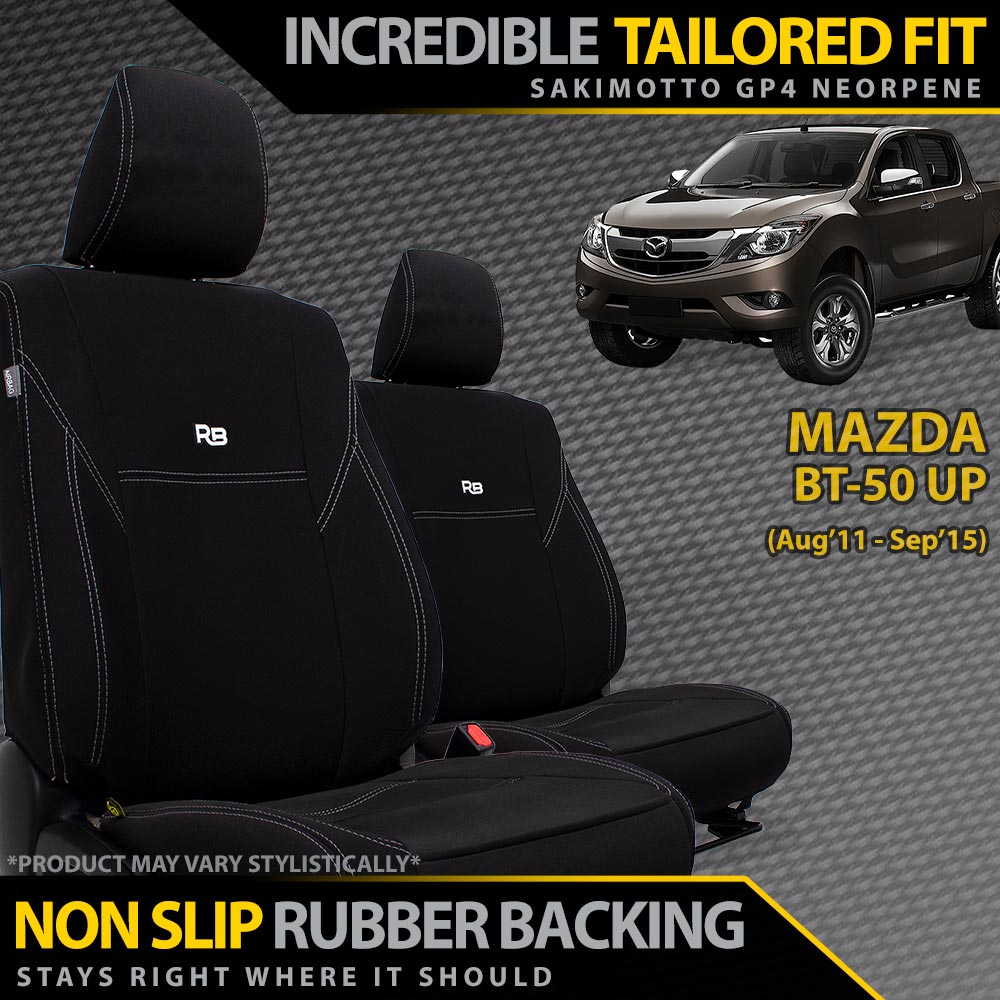 Razorback 4x4 - Mazda BT - 50 UP Neoprene 2x Front Seat Covers (In Stock) - 4X4OC™ | 4x4 Offroad Centre