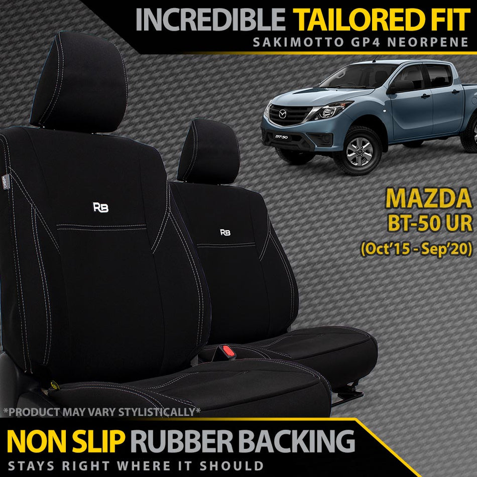 Razorback 4x4 - Mazda BT - 50 UR Neoprene 2x Front Seat Covers (Available) - 4X4OC™ | 4x4 Offroad Centre