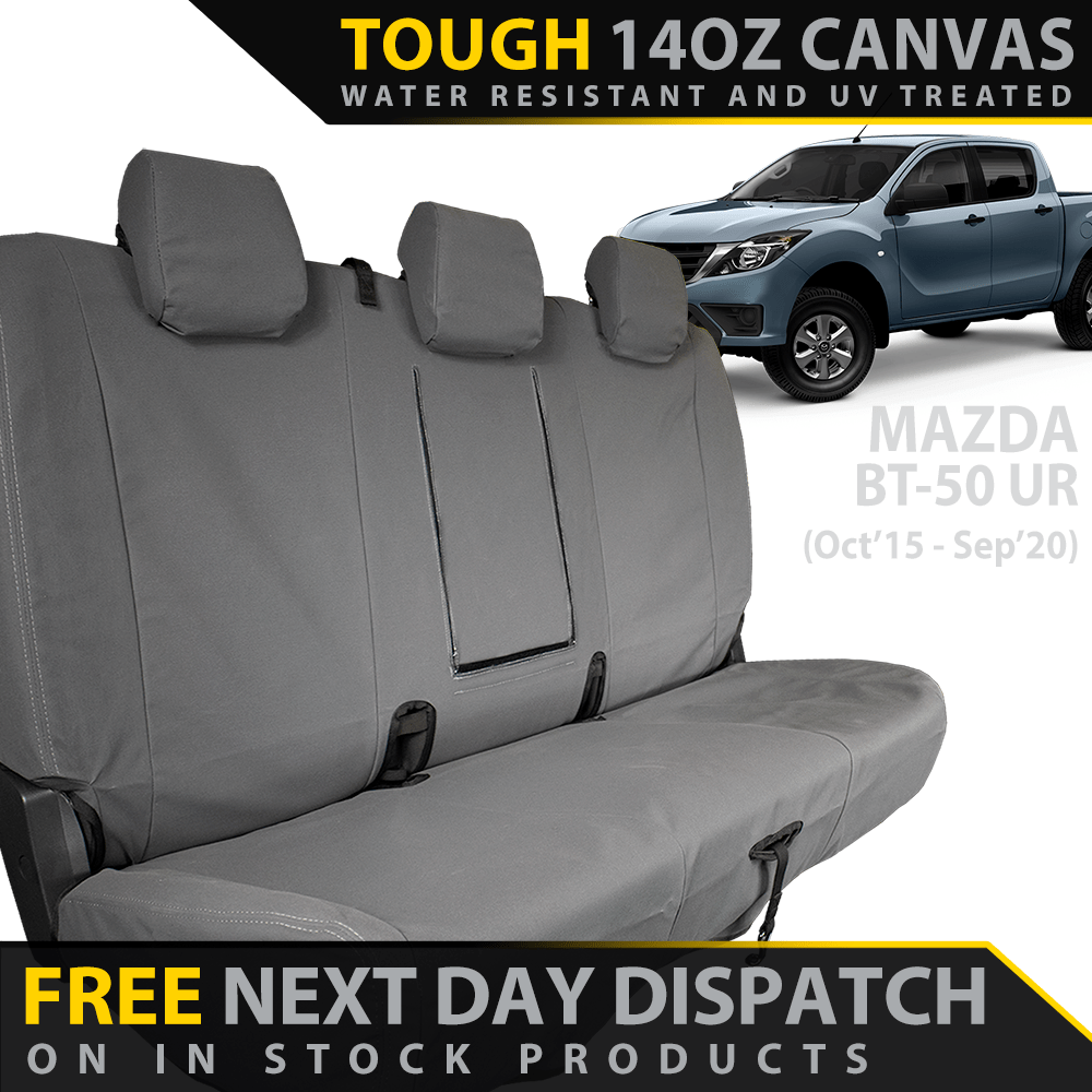 Razorback 4x4 - Mazda BT - 50 UR Retro Canvas Rear Row Seat Covers (In Stock) - 4X4OC™ | 4x4 Offroad Centre