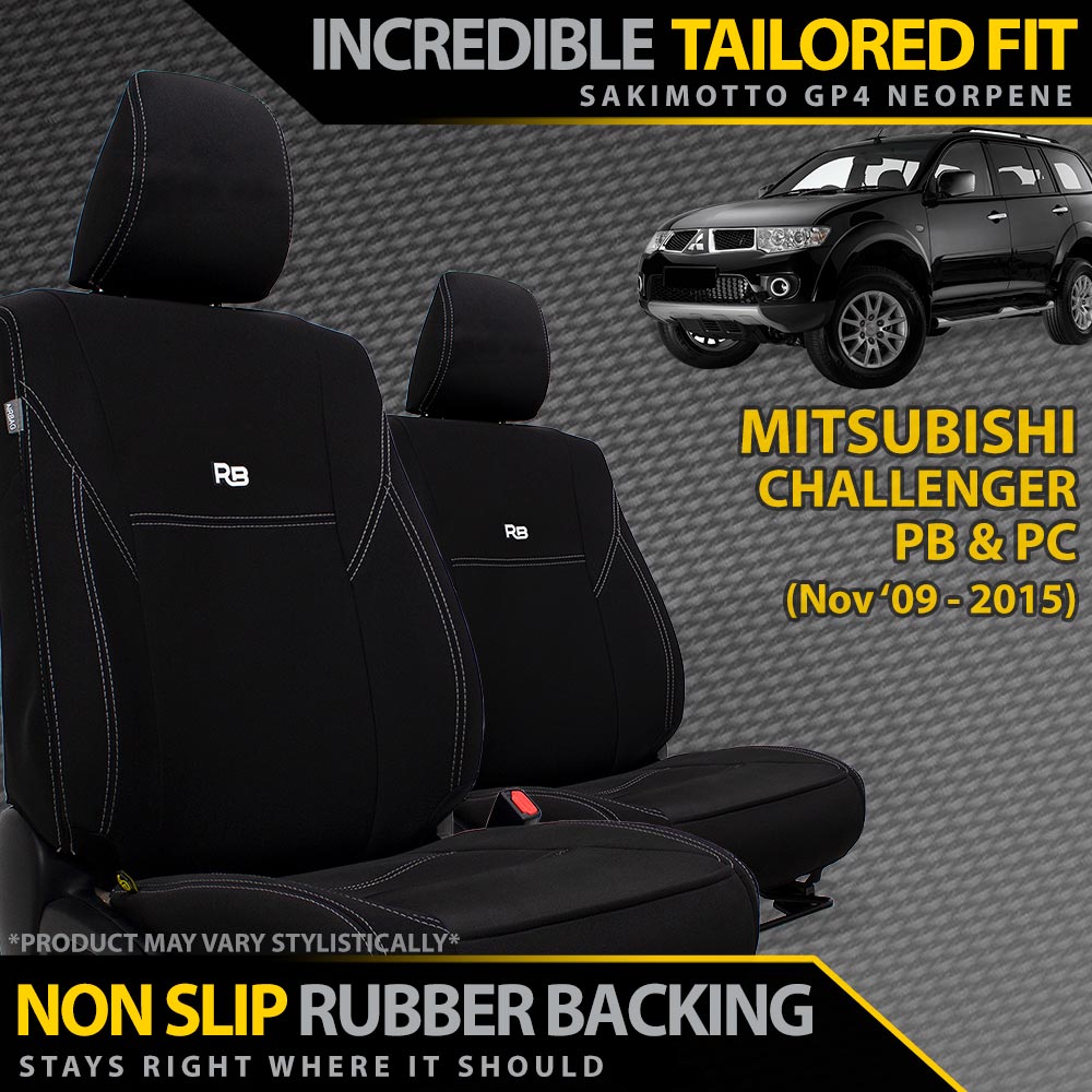 Razorback 4x4 - Mitsubishi Challenger PB & PC Neoprene 2x Front Seat Covers (Made to Order) - 4X4OC™ | 4x4 Offroad Centre