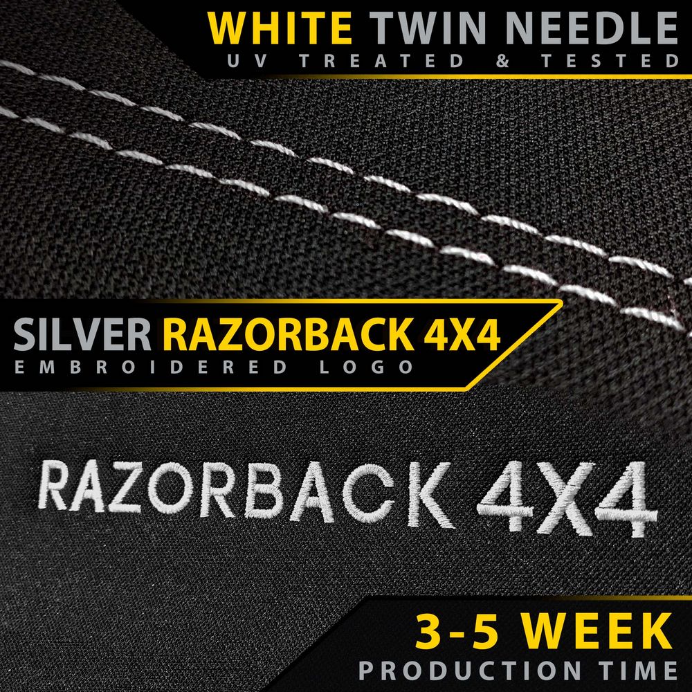 Razorback 4x4 - Mitsubishi Challenger PB & PC Premium Neoprene 2x Front Seat Covers (Made to Order) - 4X4OC™ | 4x4 Offroad Centre