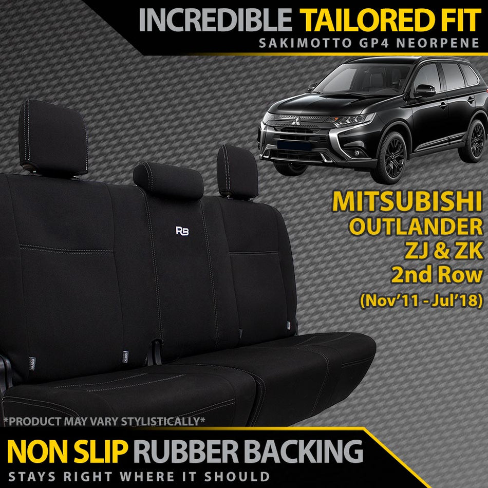 Razorback 4x4 - Mitsubishi Outlander ZJ & ZK Neoprene Rear Seat Covers (Made to Order) - 4X4OC™ | 4x4 Offroad Centre