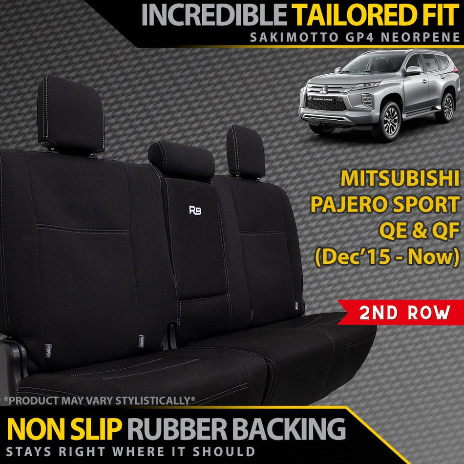 Razorback 4x4 - Mitsubishi Pajero Sport Neoprene 2nd Row Seat Covers (Made to Order) - 4X4OC™ | 4x4 Offroad Centre