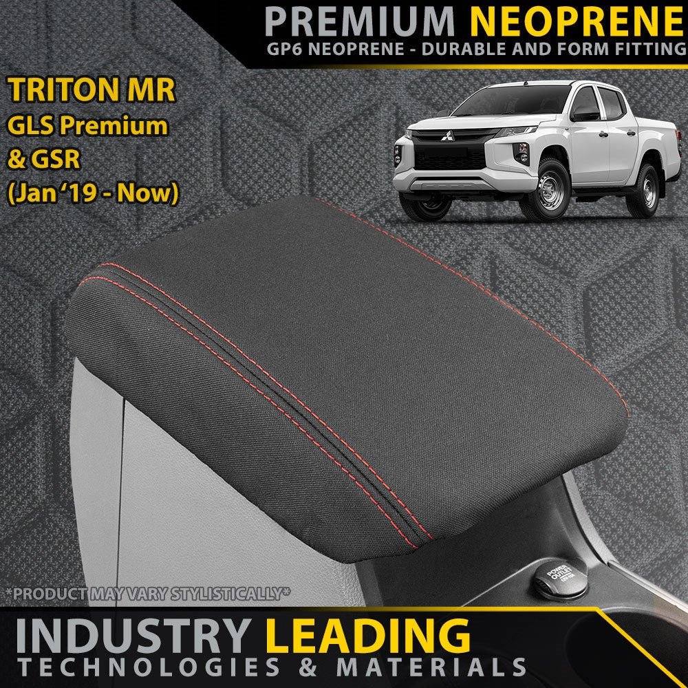 Razorback 4x4 - Mitsubishi Triton MR (Leather) Premium Neoprene Console Lid (Made to Order) - 4X4OC™ | 4x4 Offroad Centre