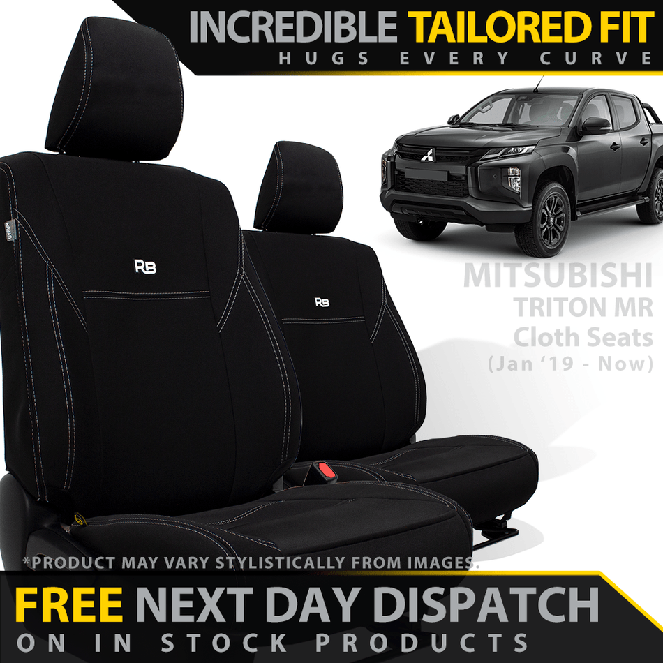 Razorback 4x4 - Mitsubishi Triton MR Neoprene 2x Front Row Seat Covers W/O Pockets (In Stock) - 4X4OC™ | 4x4 Offroad Centre