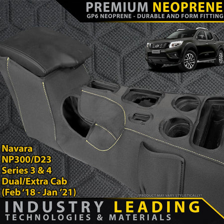 Razorback 4x4 - Navara NP300/D23 Series 3 & 4 Premium Neoprene Console Organiser (Made to Order) - 4X4OC™ | 4x4 Offroad Centre