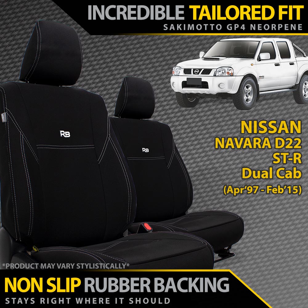 Razorback 4x4 - Nissan Navara D22 ST - R Neoprene 2x Front Seat Covers (In Stock) - 4X4OC™ | 4x4 Offroad Centre